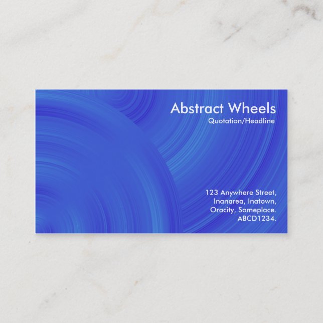 Abstract Wheels 06 Business Card (Front)