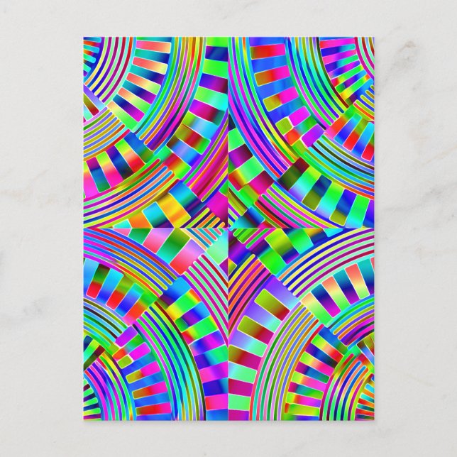 abstract wheels and pegs postcard (Front)