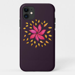 Abstract Whimsical Watercolor Pink Flower Case-Mate iPhone Case