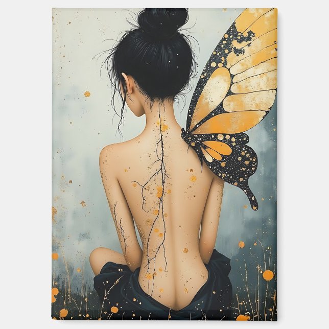 Abstract Whimsical Woman Magnet (Front)
