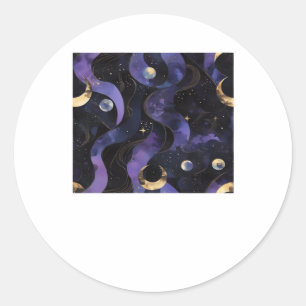 Abstract Whimsigoth Pattern Classic Round Sticker