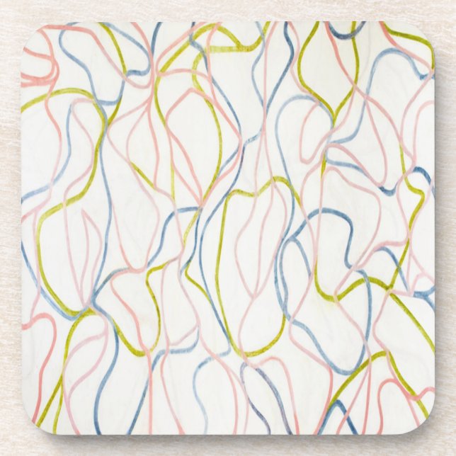 Abstract Whimsy Hard Plastic Coaster (Front)