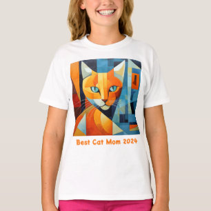 Abstract Whiskers: Best Cat Mum T-Shirt