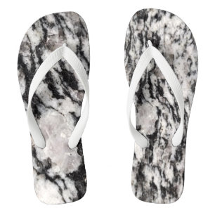 Abstract white and black blots High-Top sneakers Jandals