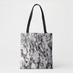 Abstract white and black blots pattern tote bag