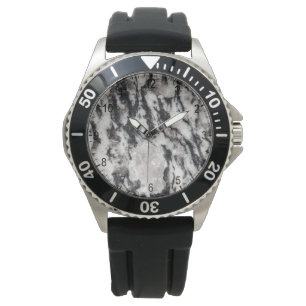 Abstract white and black blots pattern watch