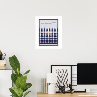 abstract white geometric shapes bauhaus poster