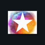 Abstract White Star Canvas Print<br><div class="desc">Trendy Abstract White Star</div>