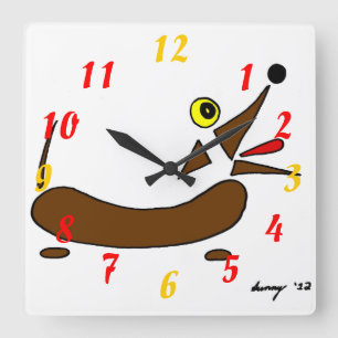 Abstract Wiener Dog Clock