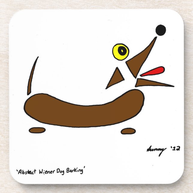 Abstract Wiener Dog Coasters - Set of 6 (Front)