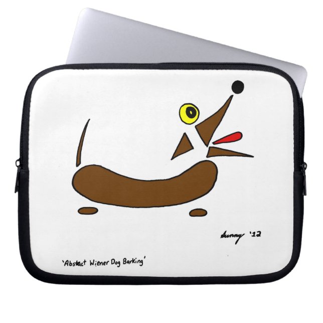 Abstract Wiener Dog Laptop Sleeve (Front)