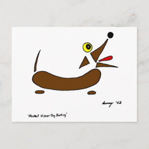 Abstract Wiener Dog Postcard