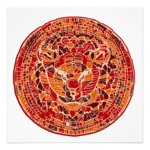 Abstract Wild Cat Head