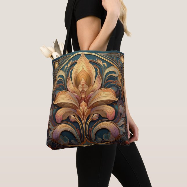 Abstract Wild Flower Tote Bag (Close Up)