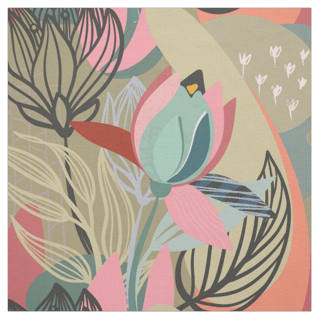 Abstract Wild Rose  Fabric (Swatch)