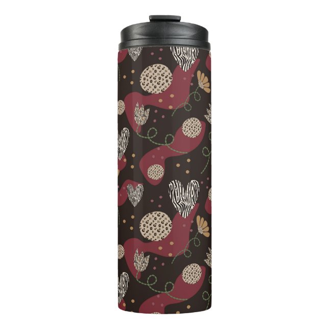 Abstract wild seamless pattern  thermal tumbler (Front)