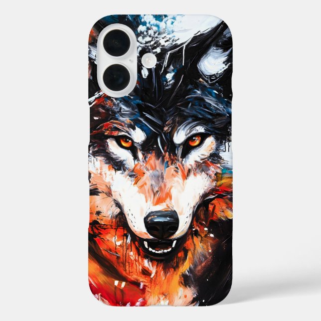 Abstract Wild Spirit Wolf Case-Mate iPhone Case (Back)