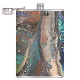 Abstract wild tree hip flask