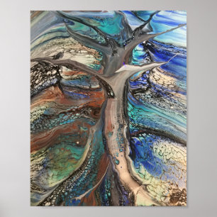 Abstract wild tree poster