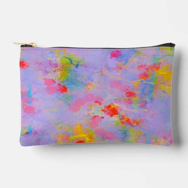 Abstract Wildflower Field Design Accessory Pouch (Front)