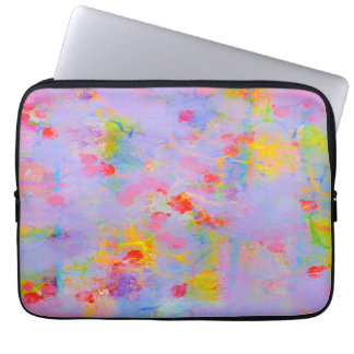 Abstract Wildflower Field Design Laptop Sleeve