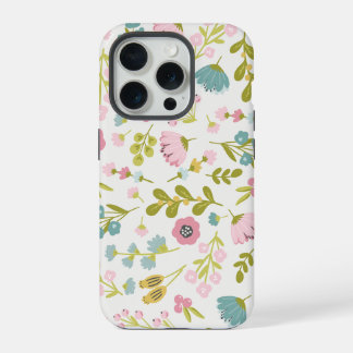 Abstract Wildflower pattern iPhone 15 Pro Case