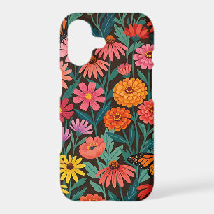 Abstract Wildflowers Butterflies iPhone Cases