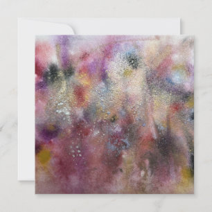 Abstract wildflowers card