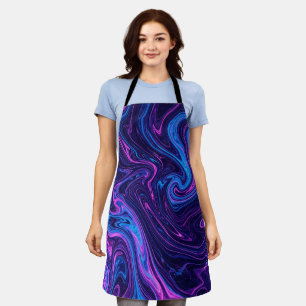 Abstract Wind Swept Cosmic Purple Apron