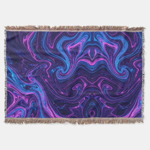 Abstract Wind Swept Cosmic Purple Blankets