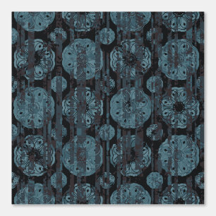 Abstract Window Reflections with Blue and Black Wallpaper