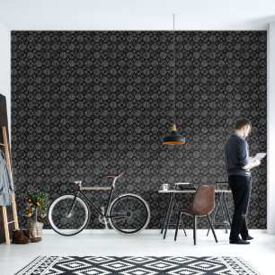 Abstract Window Reflections with Grey and Black Wallpaper