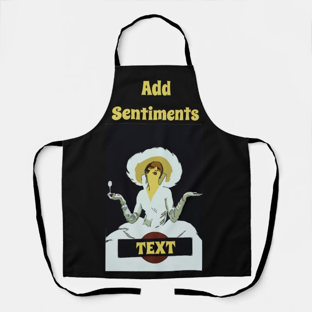 Abstract Wine Design edit & add text, Apron (Front)