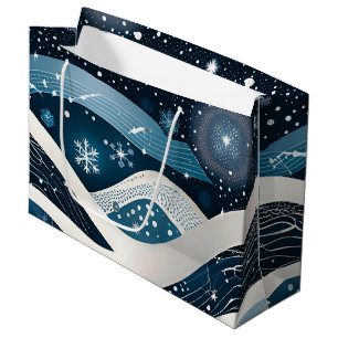 Abstract Winter Wonderland Large Gift Bag