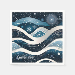Abstract Winter Wonderland  Napkin