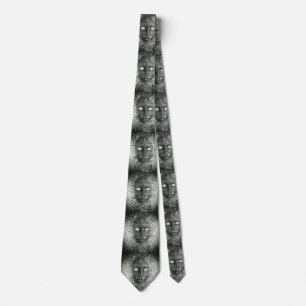 Abstract Wires Mask Tie