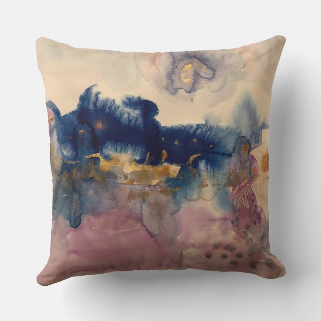 abstract with blue and pink pillow (Back)