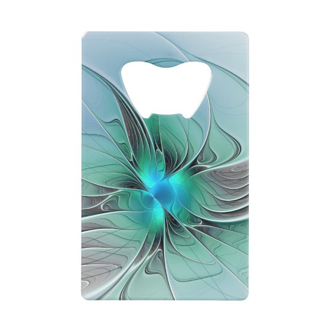 Abstract With Blue, Modern Fractal Art (Front)