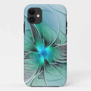 Abstract With Blue, Modern Fractal Art Case-Mate iPhone Case