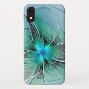 Abstract With Blue, Modern Fractal Art Case-Mate iPhone Case