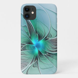 Abstract With Blue, Modern Fractal Art Case-Mate iPhone Case