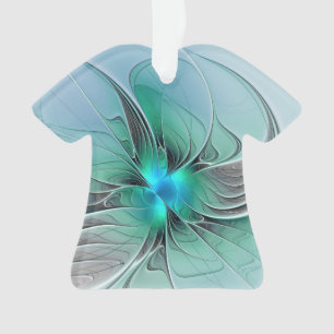 Abstract With Blue, Modern Fractal Art Ornament