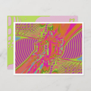 Abstract With Border Postcard Template