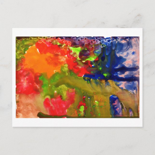 Abstract with orange #1 postcard (Front)