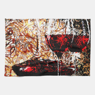 Abstract with Wine Tea Towel