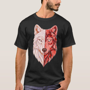 Abstract Wolf Identity Dual Self Symbolic Modern T-Shirt