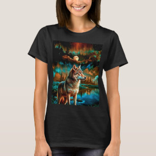 Abstract Wolf in Woods T-Shirt