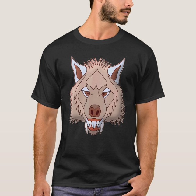 Abstract Wolf Motif Predator Face Wolfs Artwork 1 T-Shirt (Front)