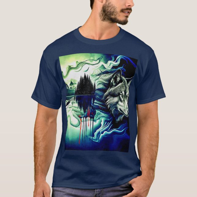 Abstract Wolf & Woods T-Shirt (Front)