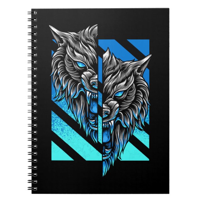 Abstract Wolves Notebook (Front)